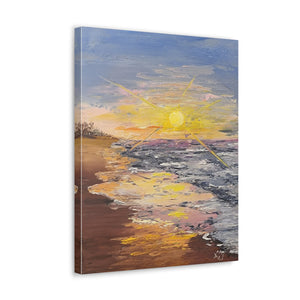 Beach Sunrise Canvas Gallery Wrap Print