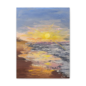 Beach Sunrise Canvas Gallery Wrap Print