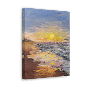 Beach Sunrise Canvas Gallery Wrap Print