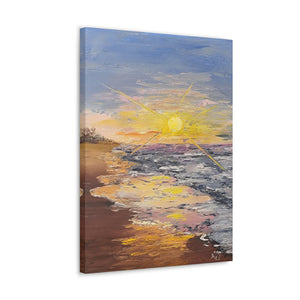 Beach Sunrise Canvas Gallery Wrap Print