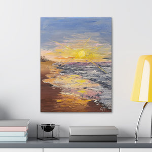 Beach Sunrise Canvas Gallery Wrap Print