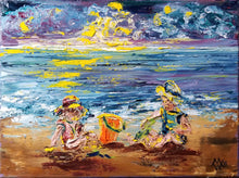 Load image into Gallery viewer, Beach Babies, Canvas print. Original available.
