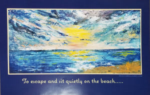 Long Boat Key, Florida Beach Sunrise - poster with quote 11"x 17"