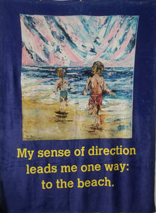 Beach Boys with quote - Polar Fleece Blanket 50" x 60"