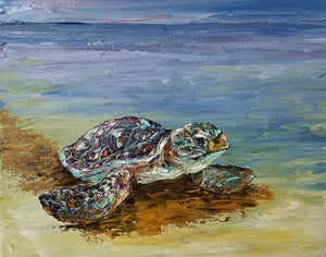 Turtle Beach II - Giclee Canvas Print