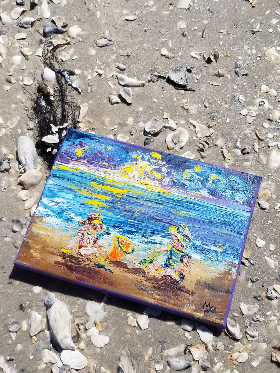 Beach Babies, Canvas print. Original available.