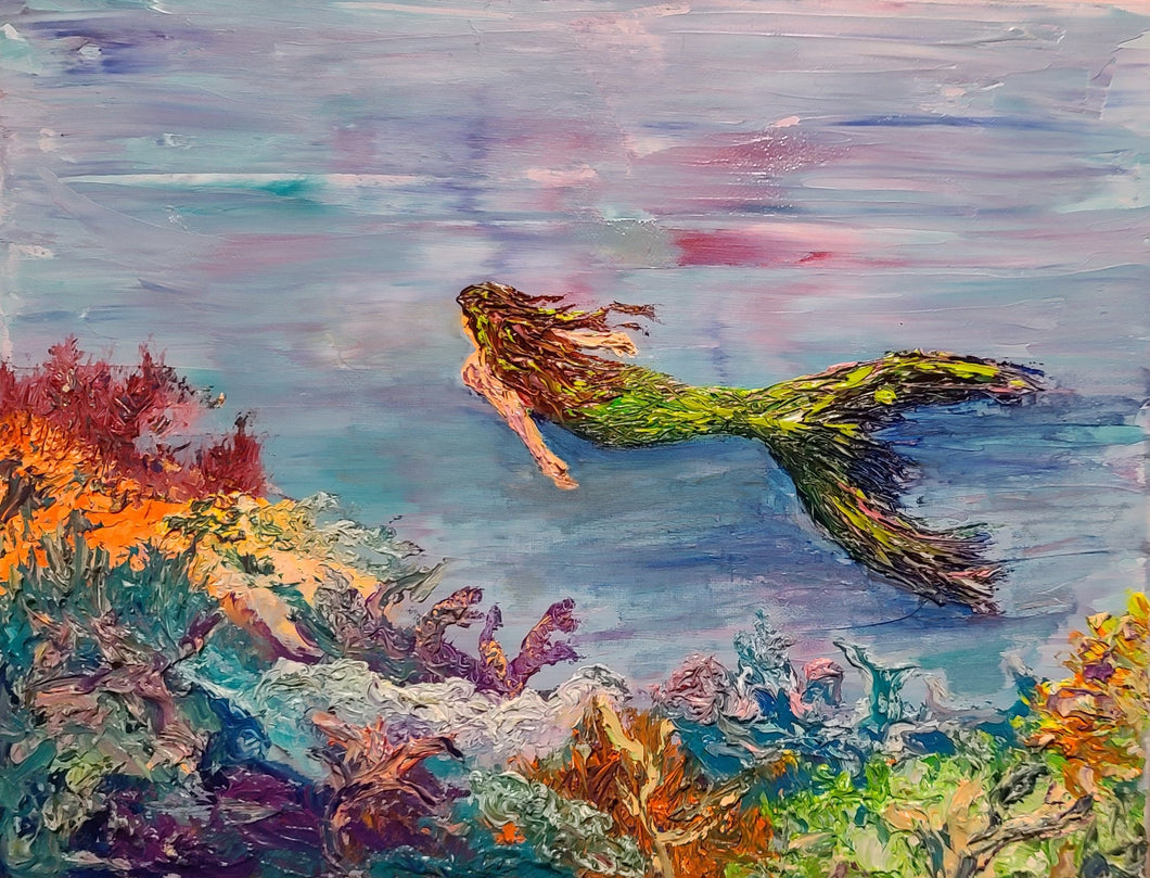 Mermaid, on giclee canvas print 11