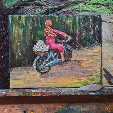 Load image into Gallery viewer, Bike Ride, Canvas print, original oil available
