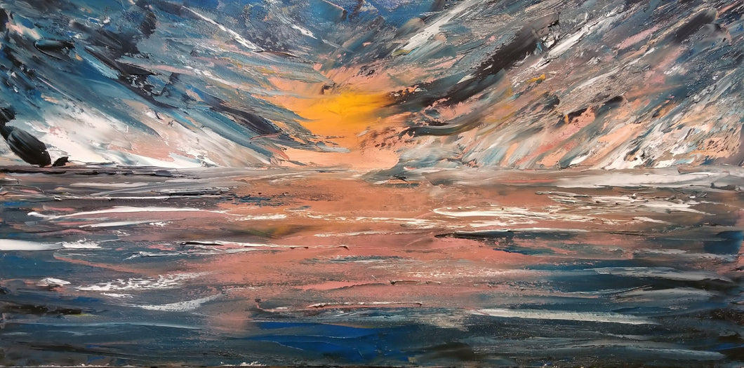 Ocean Sunset II, Canvas print